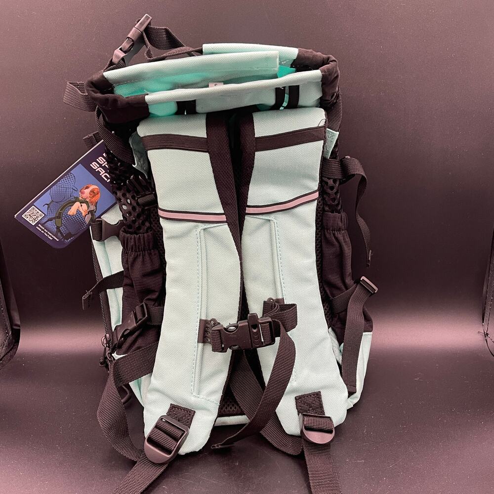 K9 Sport Sack Plus Backpack Pet Carrier with Storage Size Small Mint Green - Picture 2 of 7